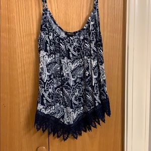 Navy and white tank top
